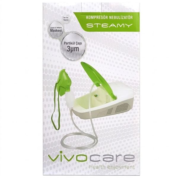 Vivocare Steamy Kompresörlü Nebulizatör (Partikül Çapı 3)